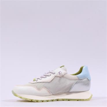 Hispanitas Oregon Bungee Lace Trainer - White Lime